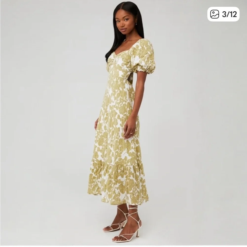 English Factory floral sweetheart cutout maxi dress - Picture 3 of 8